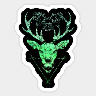 Dark Forest Deer Sticker